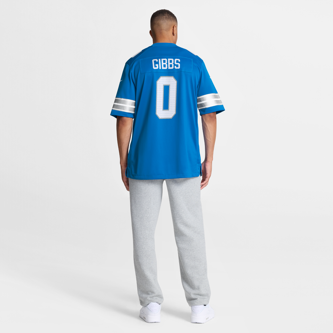 Detroit Lions Jahmyr Gibbs Nike Blue Game Player Jersey product image 10, provided for visual reference and product detail