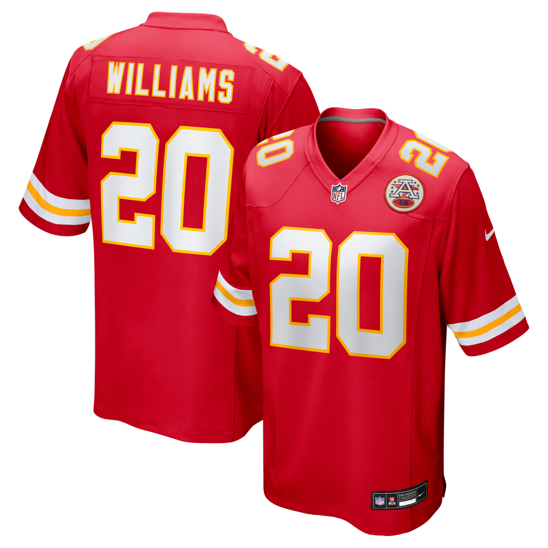 Kansas City Chiefs Nohl Williams Nike Red Team Game Jersey product image 1, provided for visual reference and product detail