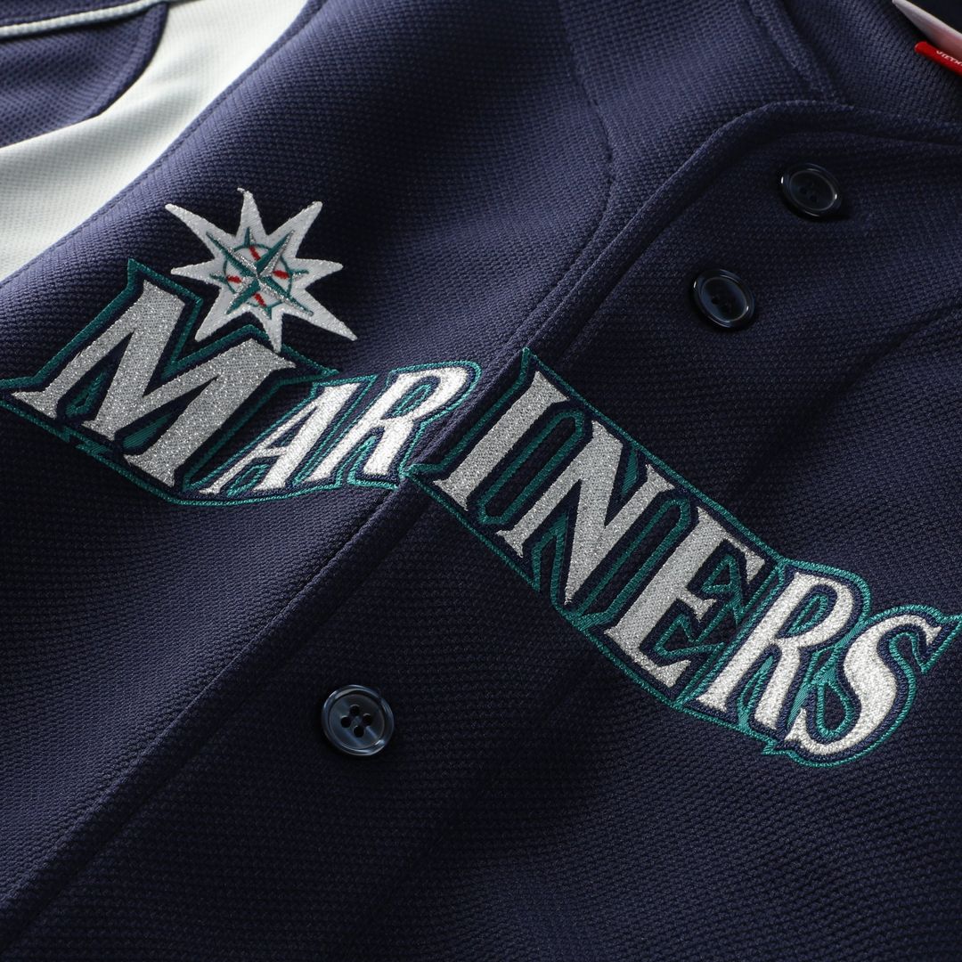 Seattle Mariners Ichiro Suzuki Mitchell & Ness Navy Cooperstown Collection Batting Practice Jersey product image 3, provided