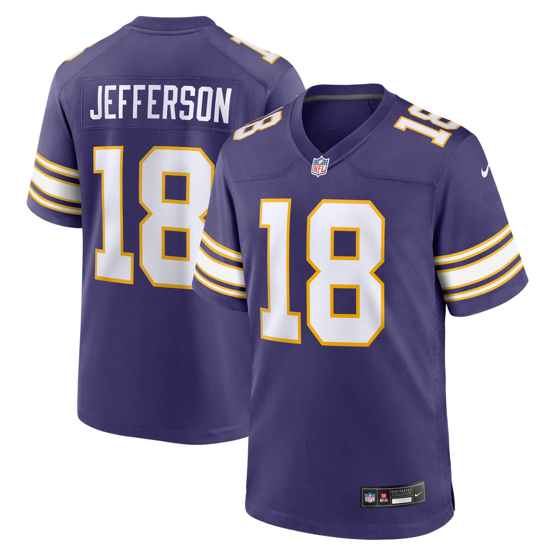 Minnesota Vikings Justin Jefferson Nike Purple Classic Player Game Jersey product image 17, provided for visual reference