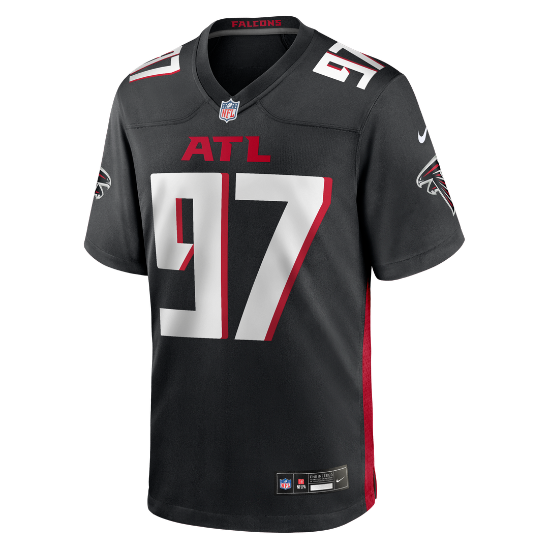 Atlanta Falcons Grady Jarrett Nike Black Game Player Jersey product image 2, provided for visual reference and product