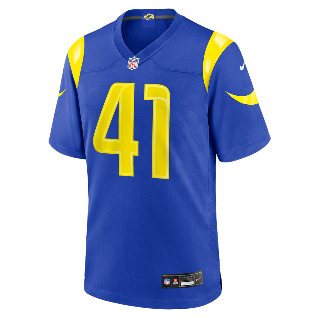 Los Angeles Rams Zech McPhearson Nike Royal Team Game Jersey product image 2, provided for visual reference and product