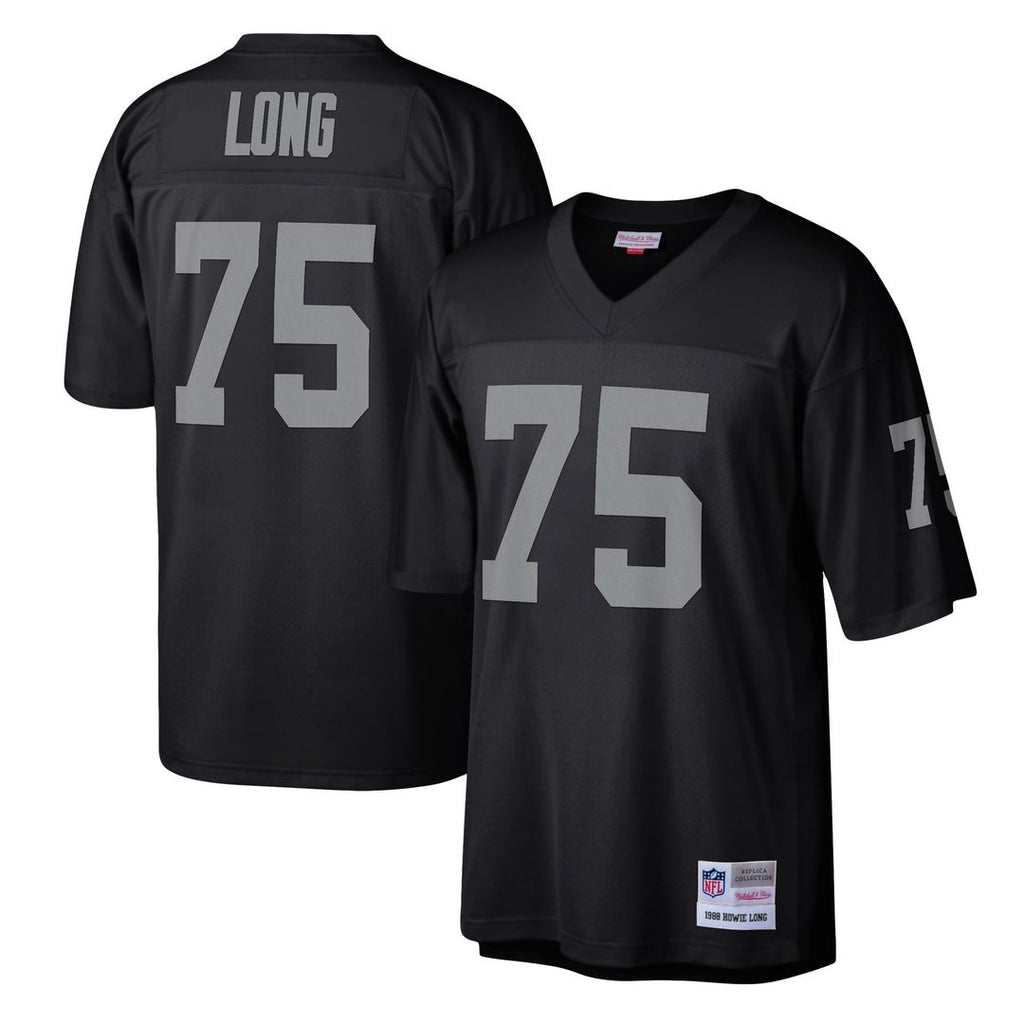 Las Vegas Raiders Howie Long Mitchell & Ness Black Legacy Replica Jersey product image 1, provided for visual reference and