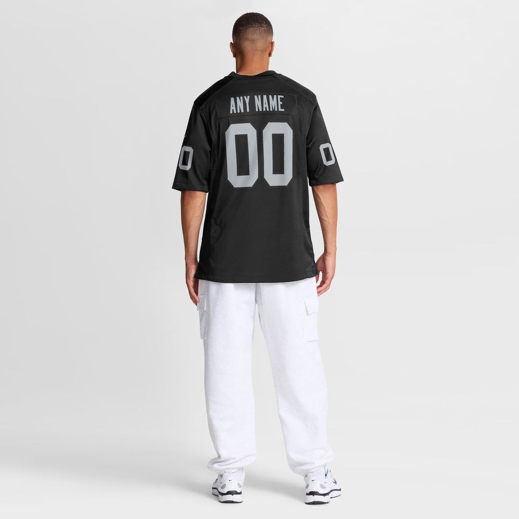 Las Vegas Raiders Nike Black Custom Game Jersey product image 8, provided for visual reference and product detail review
