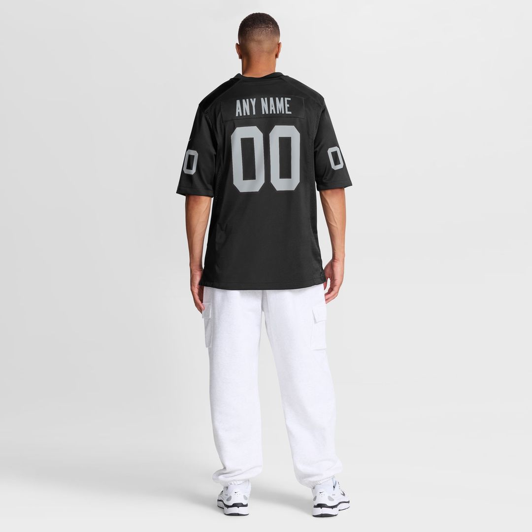 Las Vegas Raiders Nike Black Custom Game Jersey product image 8, provided for visual reference and product detail review