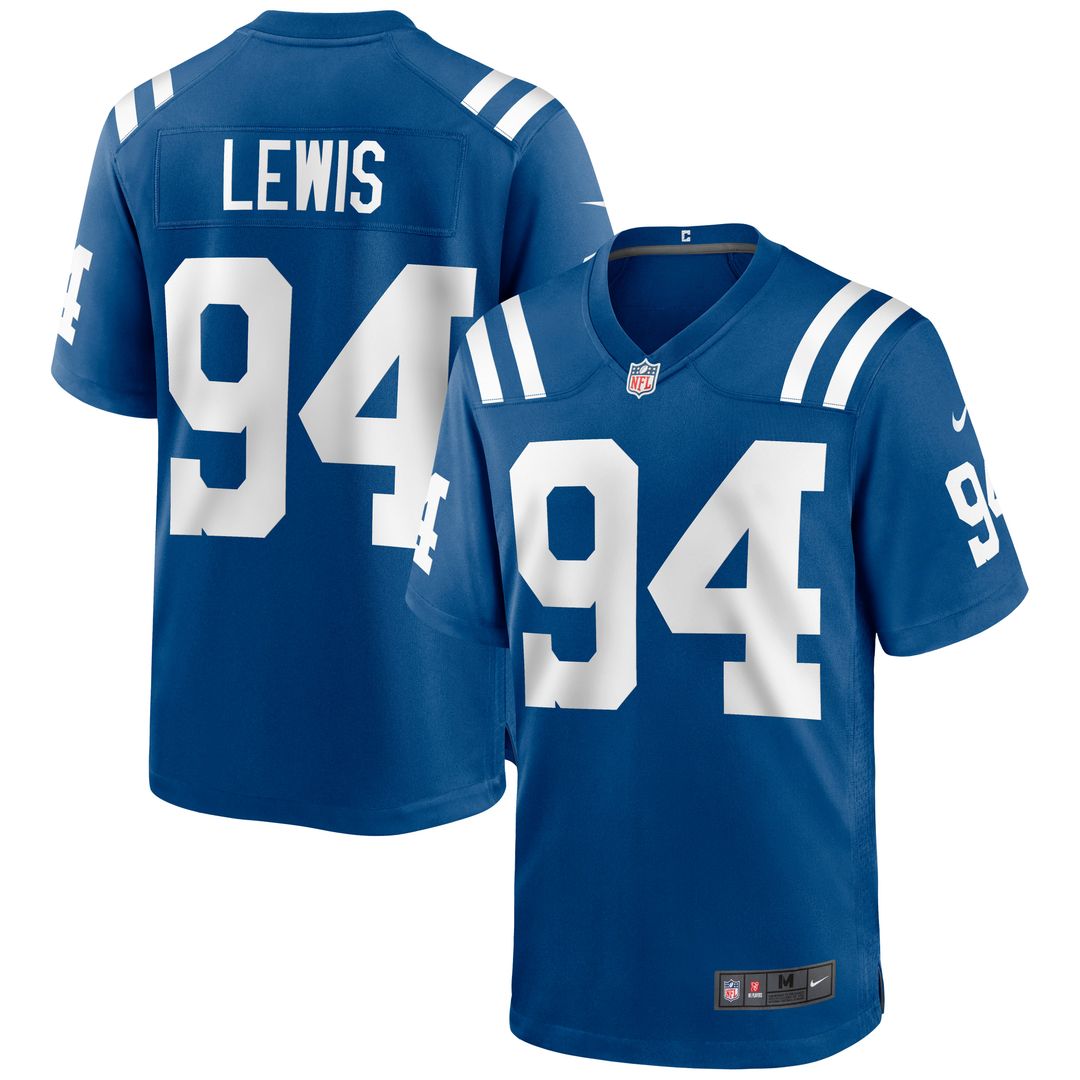 Indianapolis Colts Tyquan Lewis Nike Royal Game Jersey product image 1, provided for visual reference and product detail