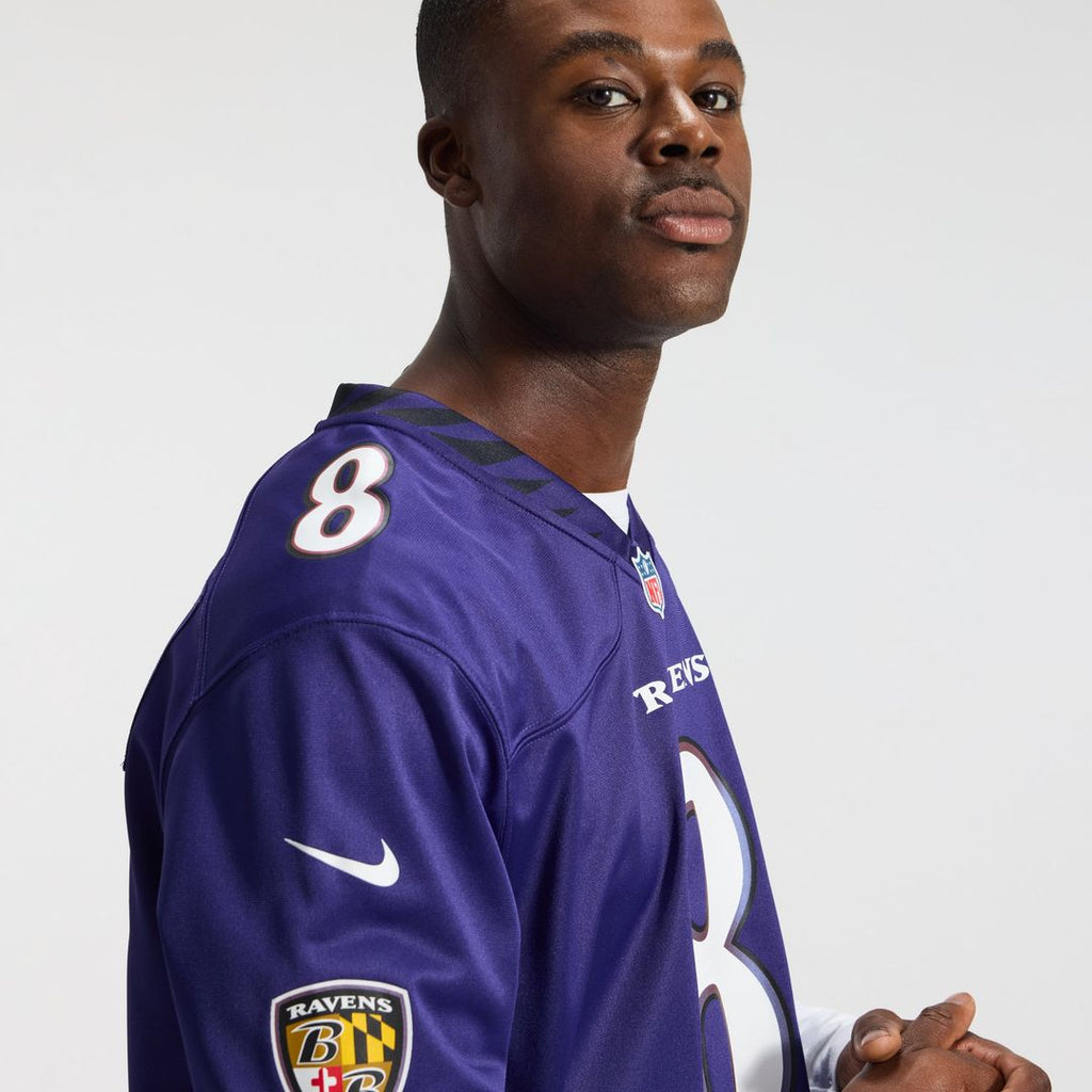 Baltimore Ravens Lamar Jackson Nike Purple Team Game Jersey product image 9, provided for visual reference and product