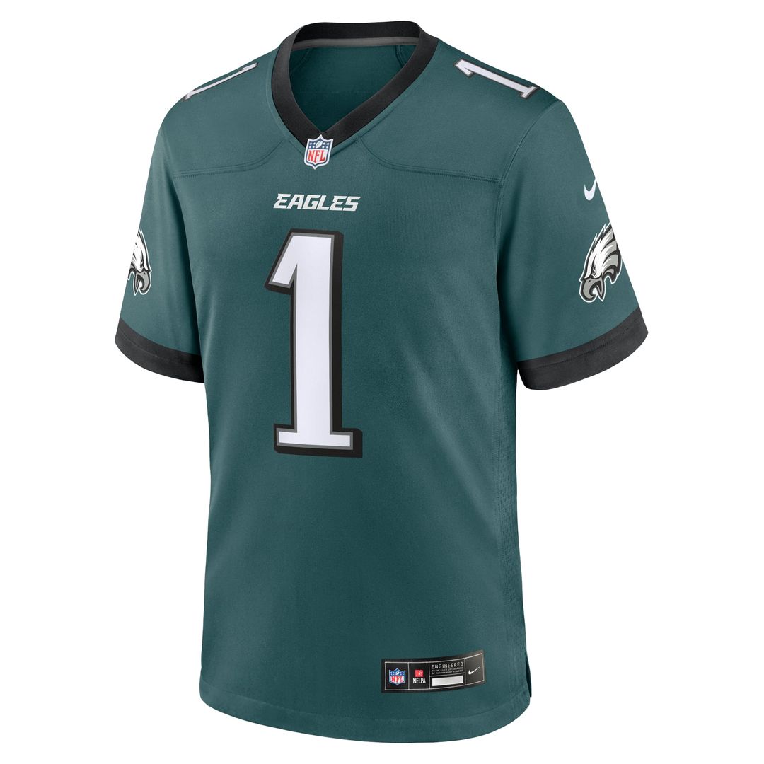 Philadelphia Eagles Jalen Hurts Nike Midnight Green Team Game Jersey product image 2, provided for visual reference and