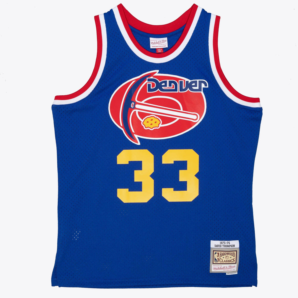 Denver Nuggets Mitchell & Ness David Thompson 1975 Dark Authentic Jersey - Royal Blue product image 3, provided for visual