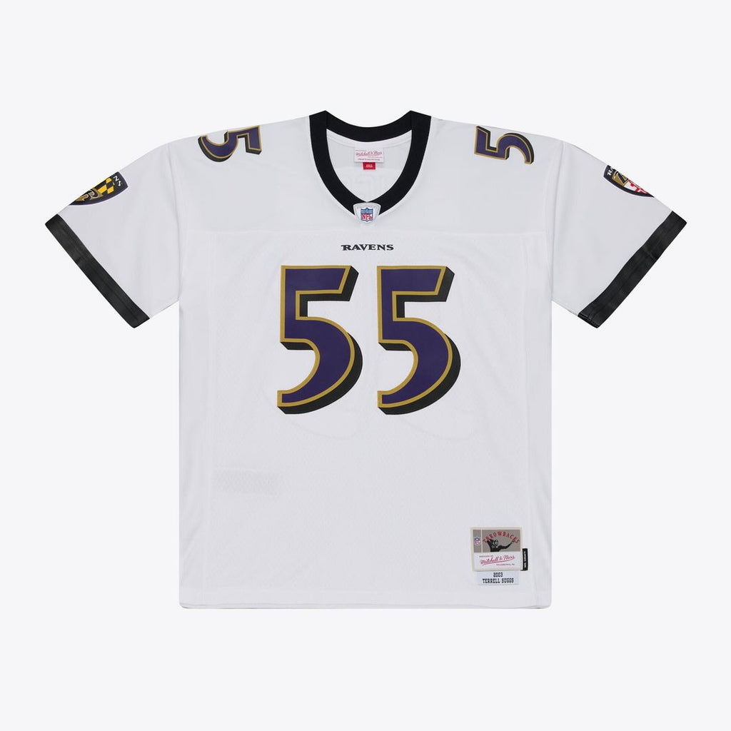 Baltimore Ravens Terrell Suggs Mitchell & Ness Purple 2003 Legacy Replica Jersey product image 15, provided for visual