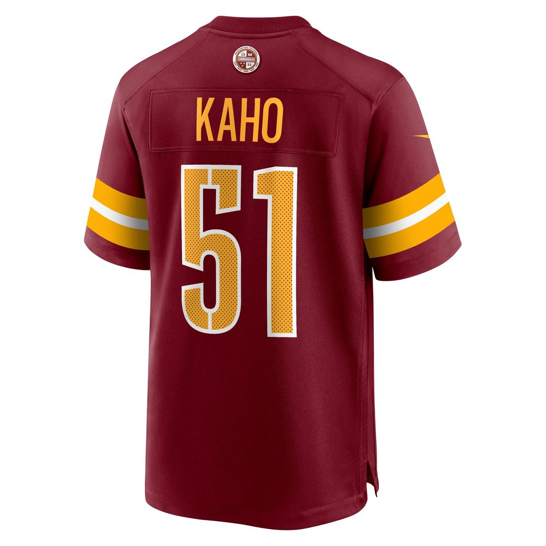 Washington Commanders Ale Kaho Nike Burgundy Team Game Jersey product image 3, provided for visual reference and product