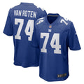 New York Giants Greg Van Roten Nike Royal Team Game Jersey product image 1, provided for visual reference and product detail
