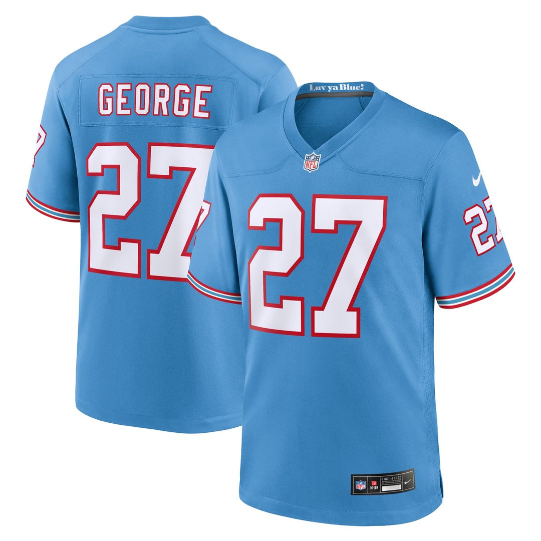 Tennessee Titans Eddie George Nike Light Blue Retired Player Alternate Game Jersey product image 1, provided for visual