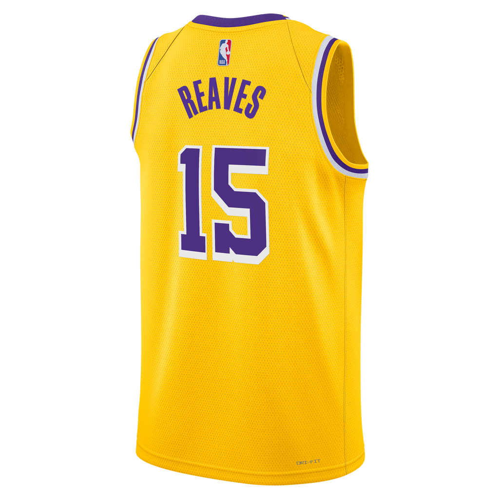 Los Angeles Lakers Nike Icon Edition Swingman Jersey - Gold - Austin Reaves - Unisex product image 4, provided for visual