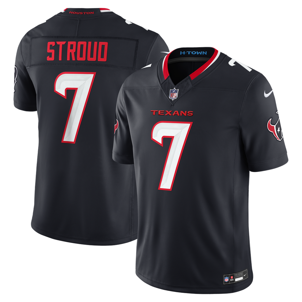 Houston Texans C.J. Stroud Nike Navy Team Vapor F.U.S.E. Stitched Limited Jersey product image 1, provided for visual