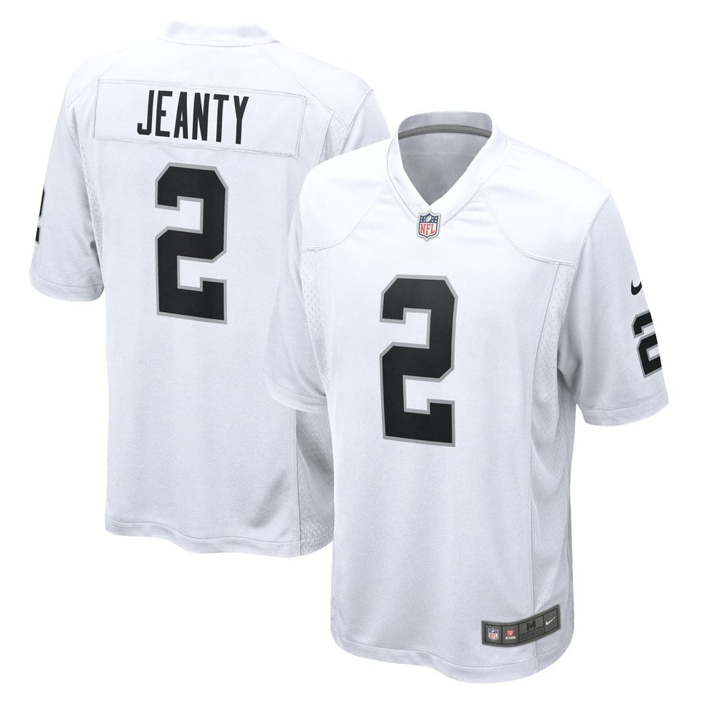 Las Vegas Raiders Ashton Jeanty Nike White Game Jersey product image 1, provided for visual reference and product detail