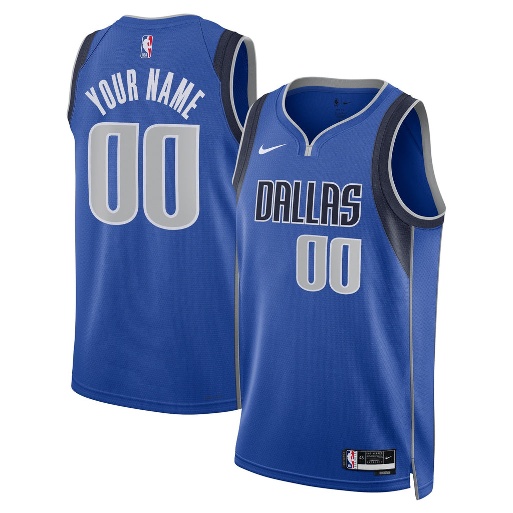 Dallas Mavericks Nike Icon Swingman Jersey - Custom - Unisex product image 1, provided for visual reference and product