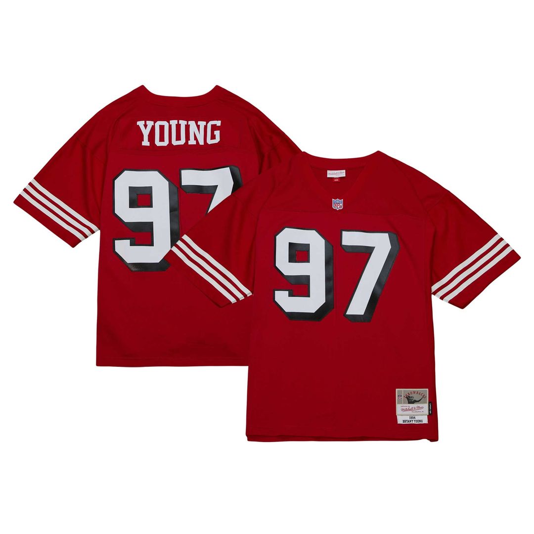 San Francisco 49ers Bryant Young Mitchell & Ness White Legacy Replica Jersey product image 7, provided for visual reference
