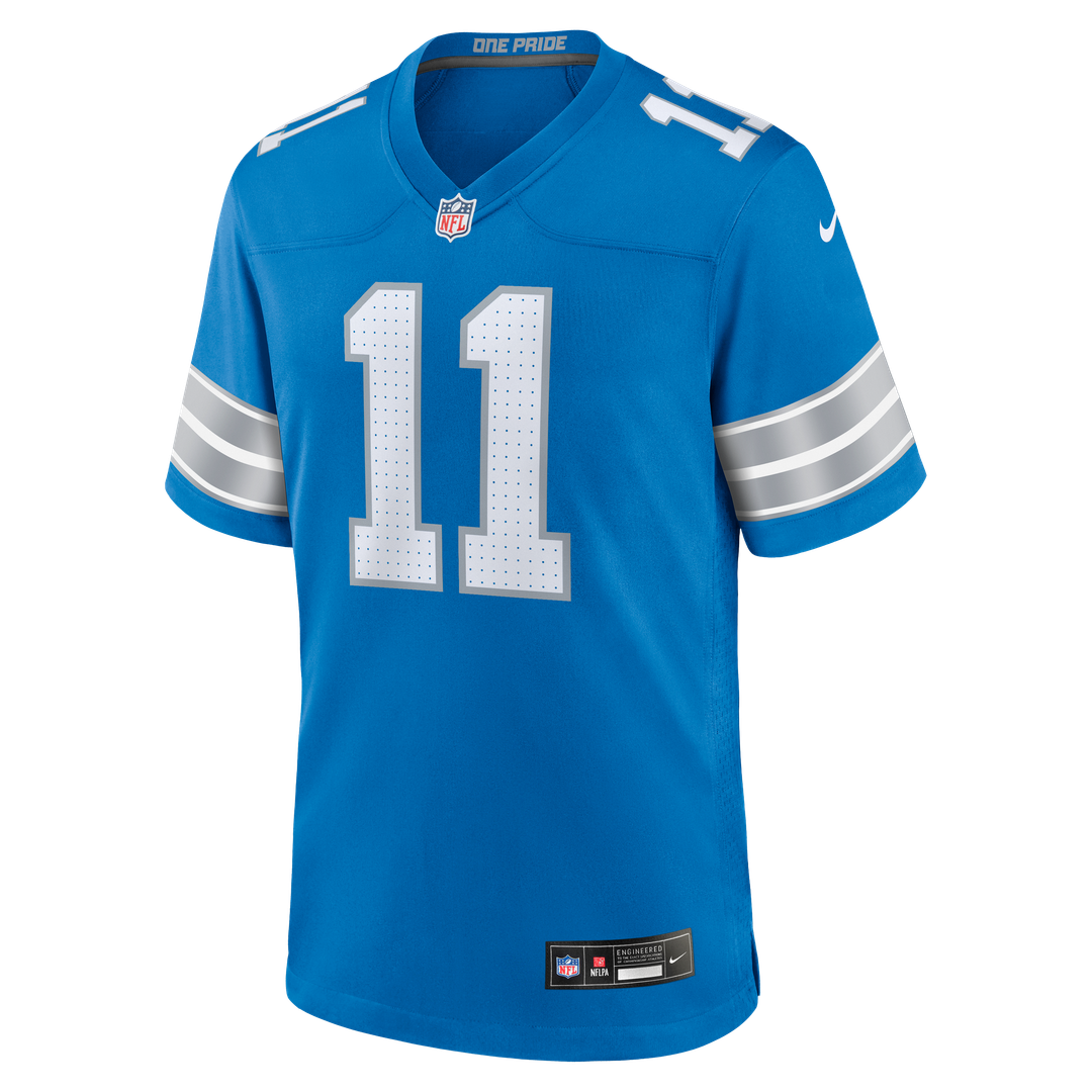 Detroit Lions Damone Clark Nike Blue Team Game Jersey product image 2, provided for visual reference and product detail