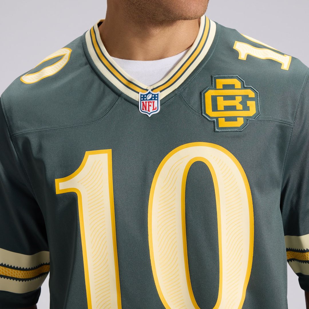 Green Bay Packers Jordan Love Nike Green 2026 Rivalries Collection Game Jersey product image 8, provided for visual