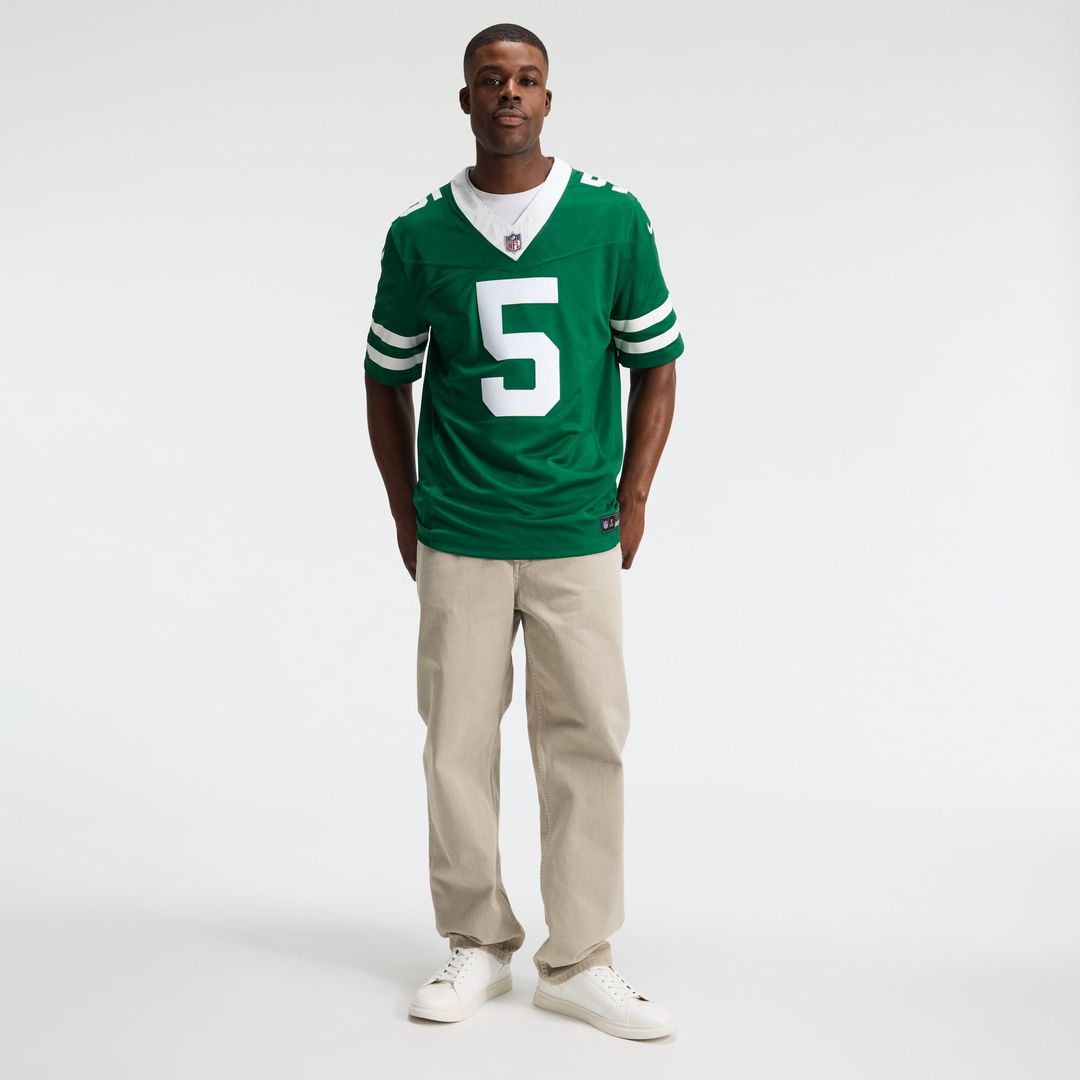 New York Jets Garrett Wilson Nike Legacy Green Team Vapor F.U.S.E. Stitched Limited Jersey product image 4, provided for