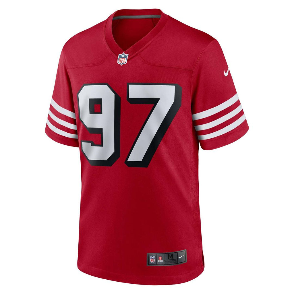 San Francisco 49ers Nick Bosa Nike Scarlet Alternate Game Jersey product image 2, provided for visual reference and product