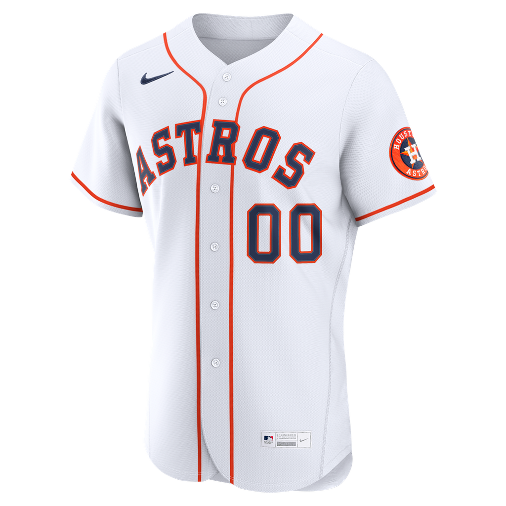 Houston Astros Nike White Home Authentic Custom Jersey product image 2, provided for visual reference and product detail