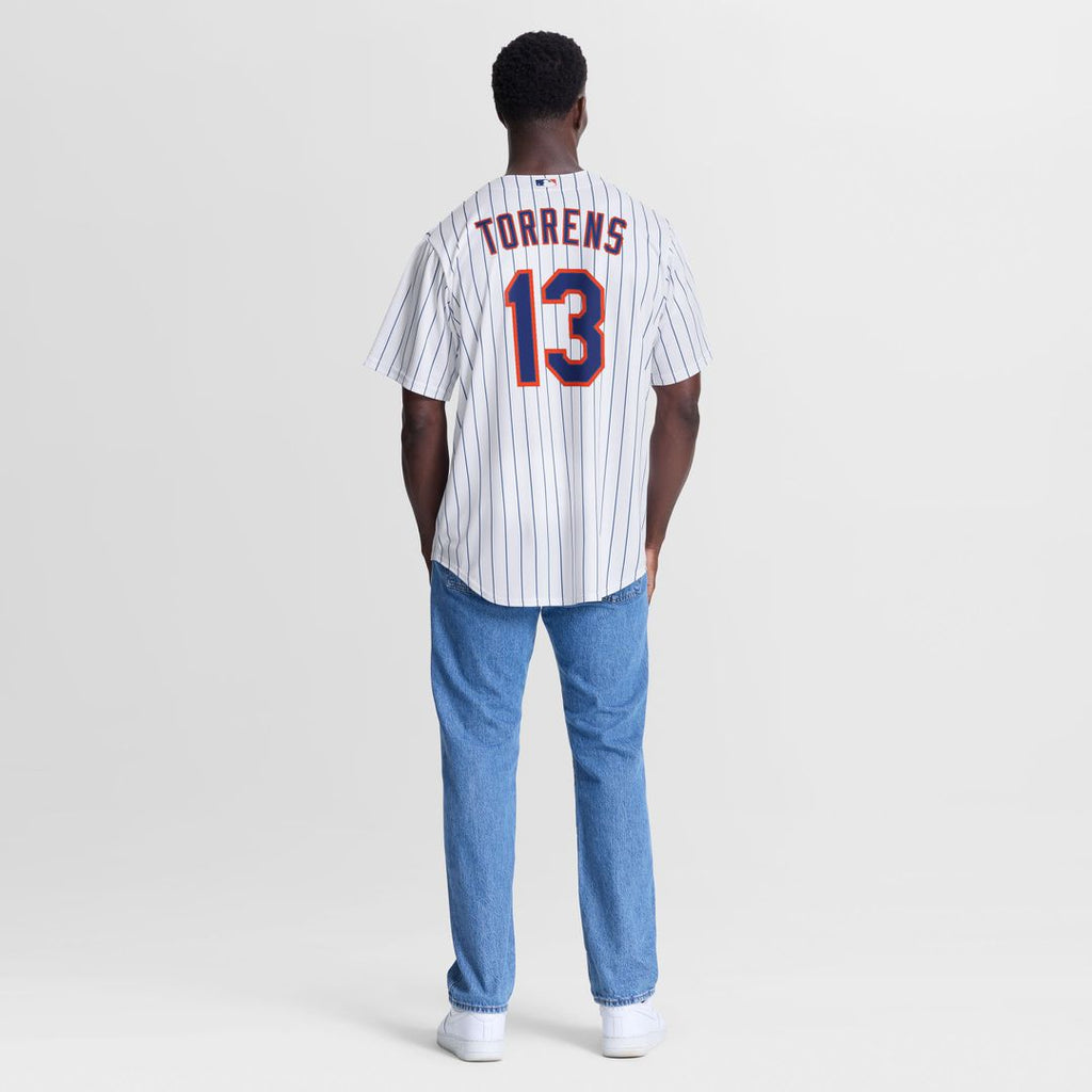 New York Mets Luis Torrens Nike White Home Replica Jersey product image 5, provided for visual reference and product detail