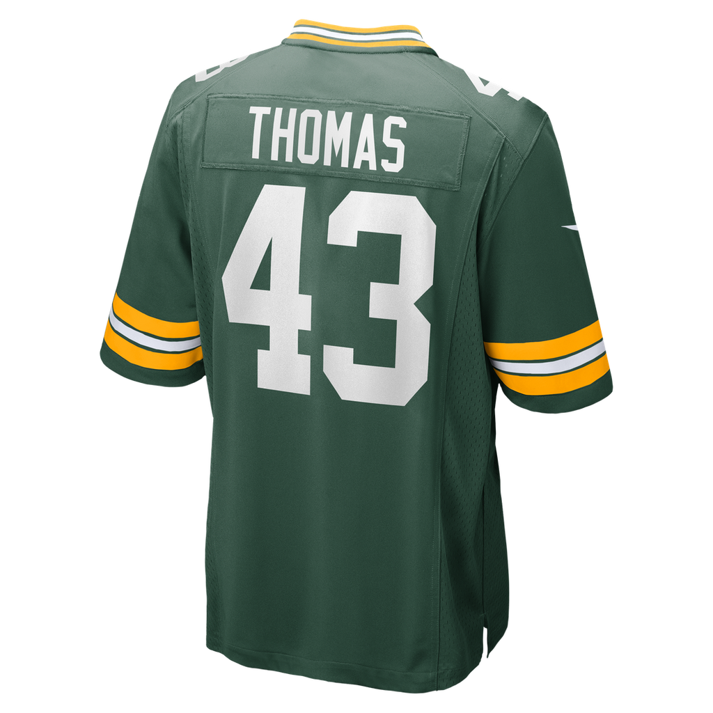 Green Bay Packers Kiondre Thomas Nike Green Game Player Jersey product image 3, provided for visual reference and product