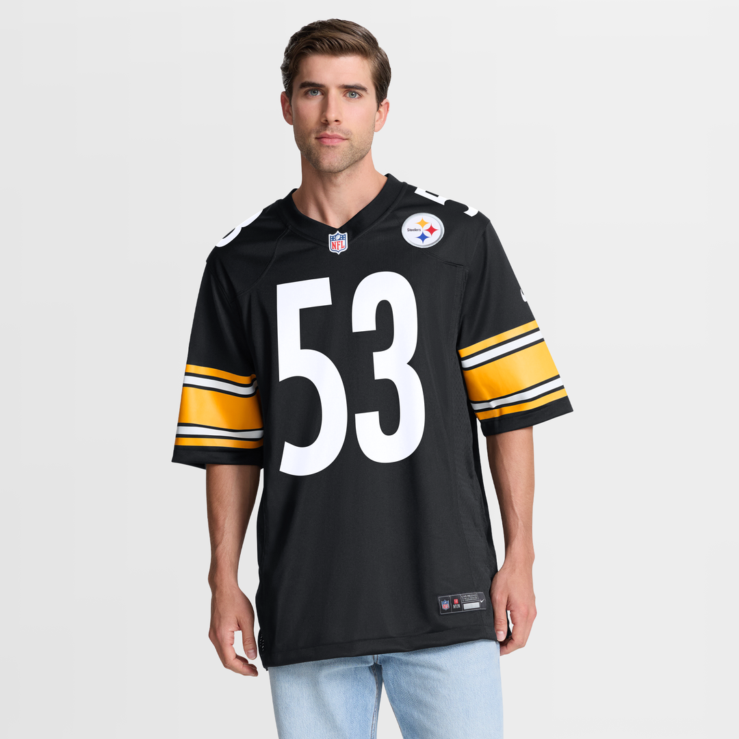 Pittsburgh Steelers JaWhaun Bentley Nike Black Team Game Jersey product image 4, provided for visual reference and product