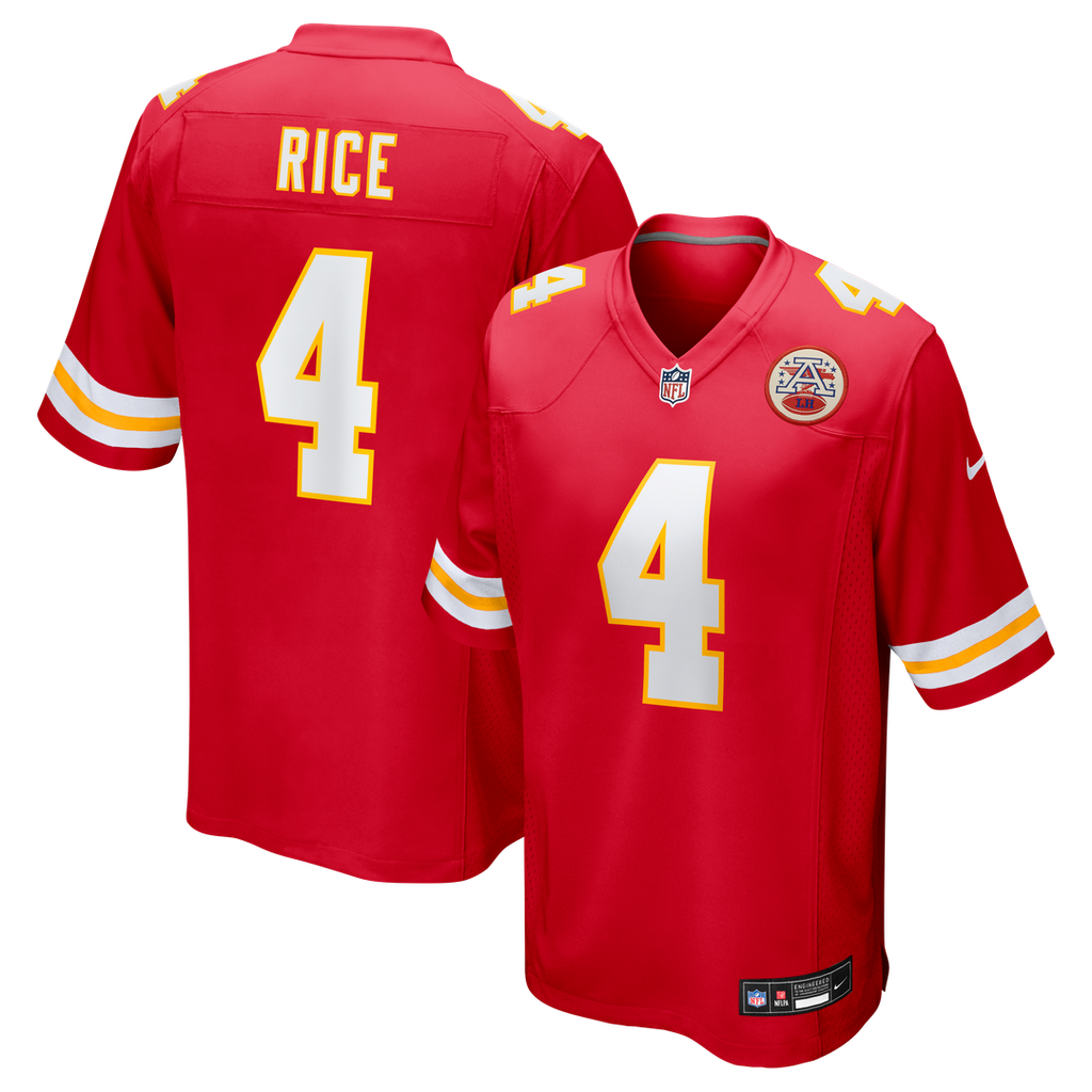 Kansas City Chiefs Rashee Rice Nike Red Game Jersey product image 1, provided for visual reference and product detail review