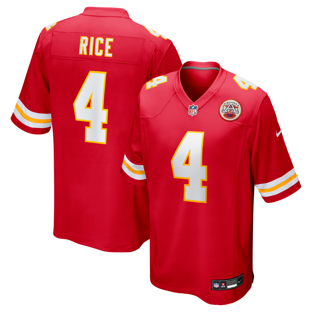 Kansas City Chiefs Rashee Rice Nike Red Game Jersey product image 1, provided for visual reference and product detail review