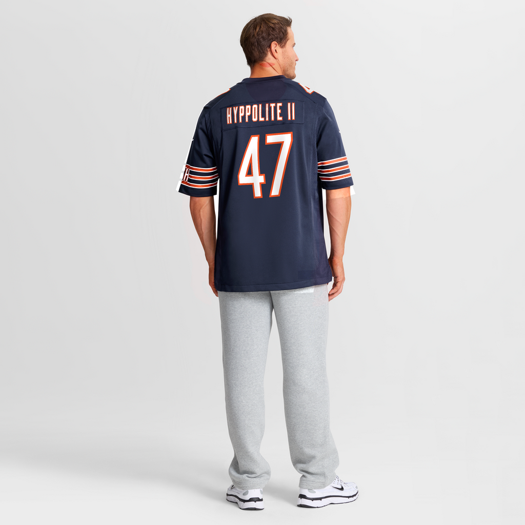 Chicago Bears Ruben Hyppolite II Nike Navy Team Game Jersey product image 3, provided for visual reference and product