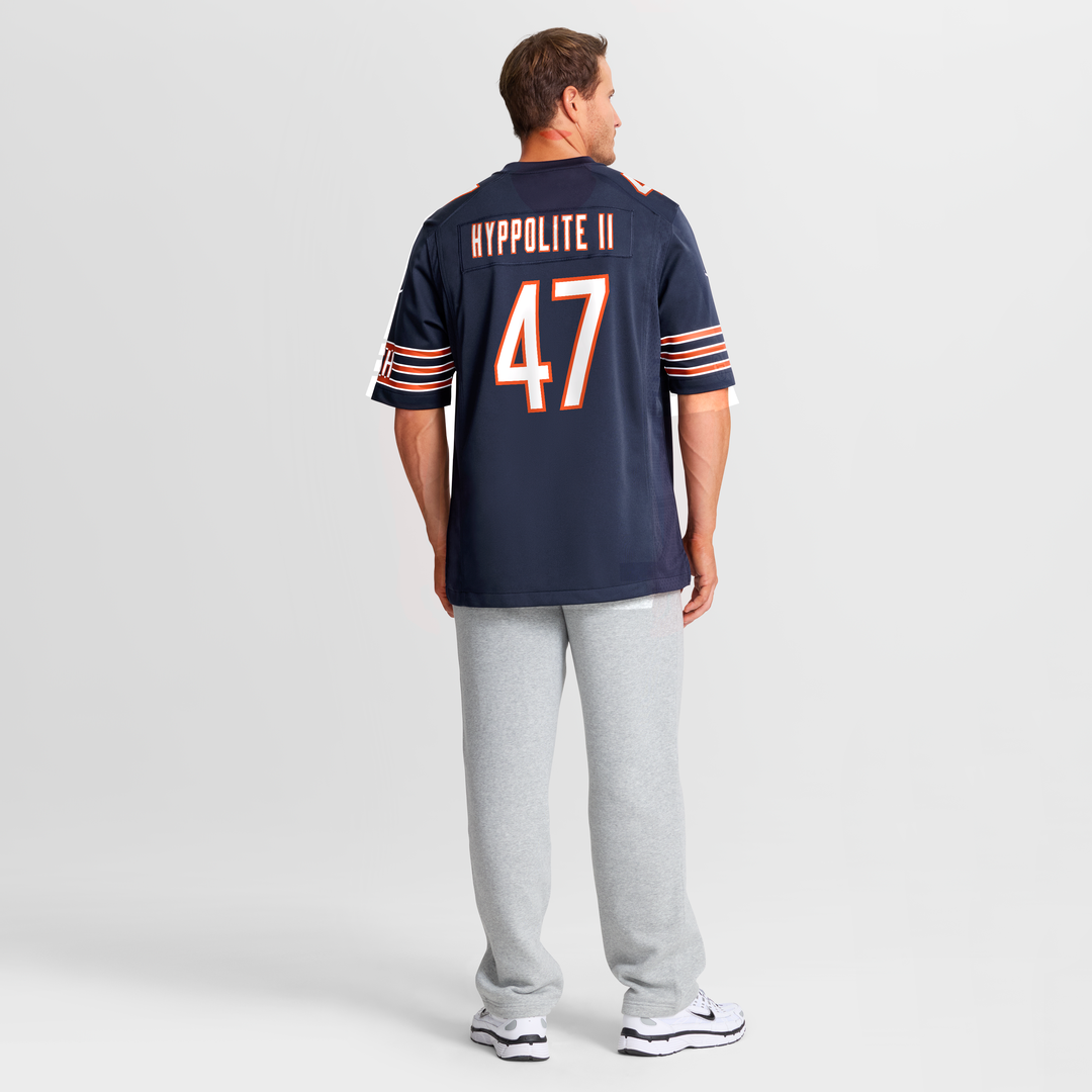 Chicago Bears Ruben Hyppolite II Nike Navy Team Game Jersey product image 3, provided for visual reference and product