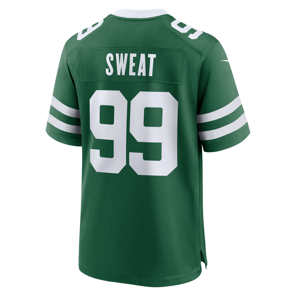 New York Jets T'Vondre Sweat Nike Legacy Green Team Game Jersey product image 3, provided for visual reference and product