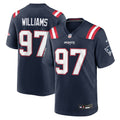New England Patriots Milton Williams Nike Navy Team Game Jersey product image 1, provided for visual reference and product