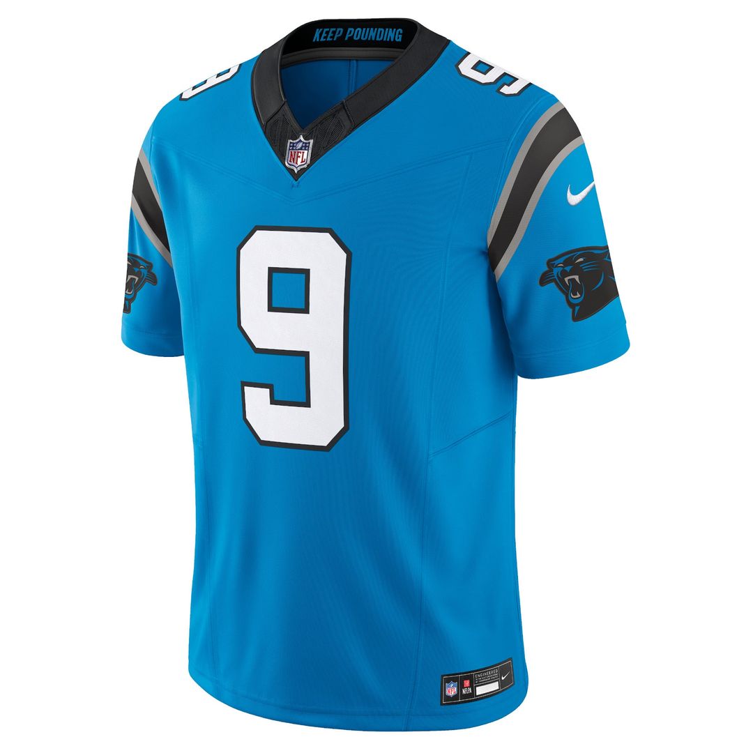 Carolina Panthers Bryce Young Nike Blue Vapor F.U.S.E. Limited Jersey product image 2, provided for visual reference and