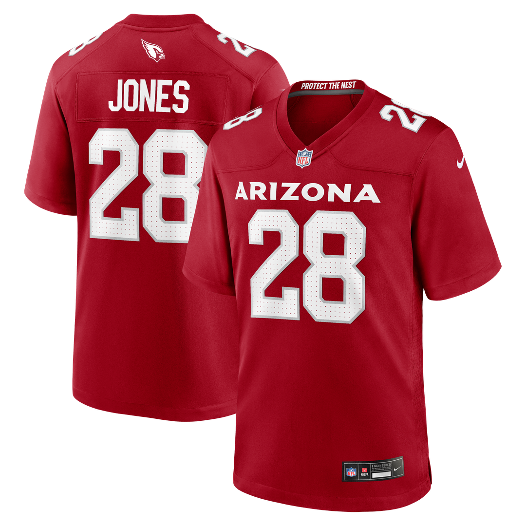 Arizona Cardinals Elijah Jones Nike Cardinal Team Game Jersey product image 1, provided for visual reference and product