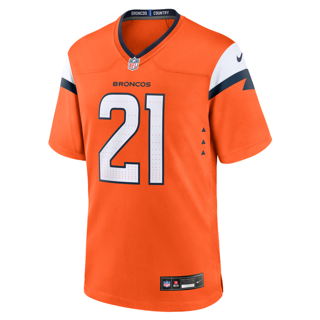 Denver Broncos Riley Moss Nike Orange Team Game Jersey product image 2, provided for visual reference and product detail