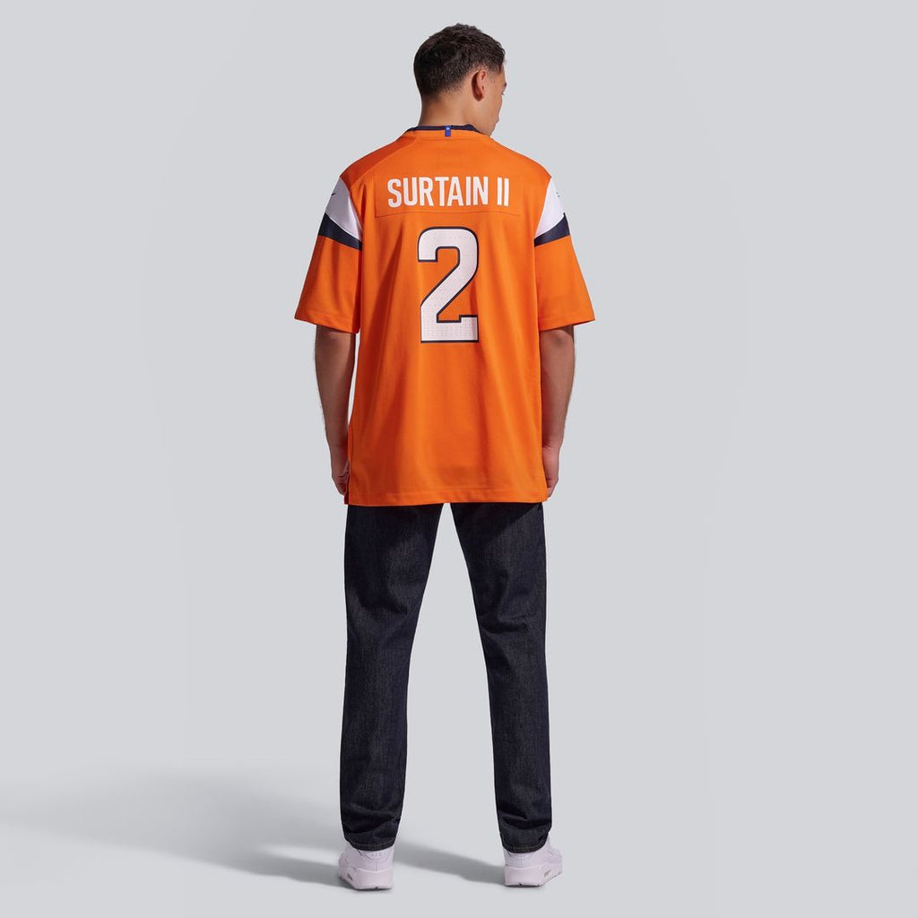 Denver Broncos Patrick Surtain II Nike Orange Team Game Jersey product image 5, provided for visual reference and product