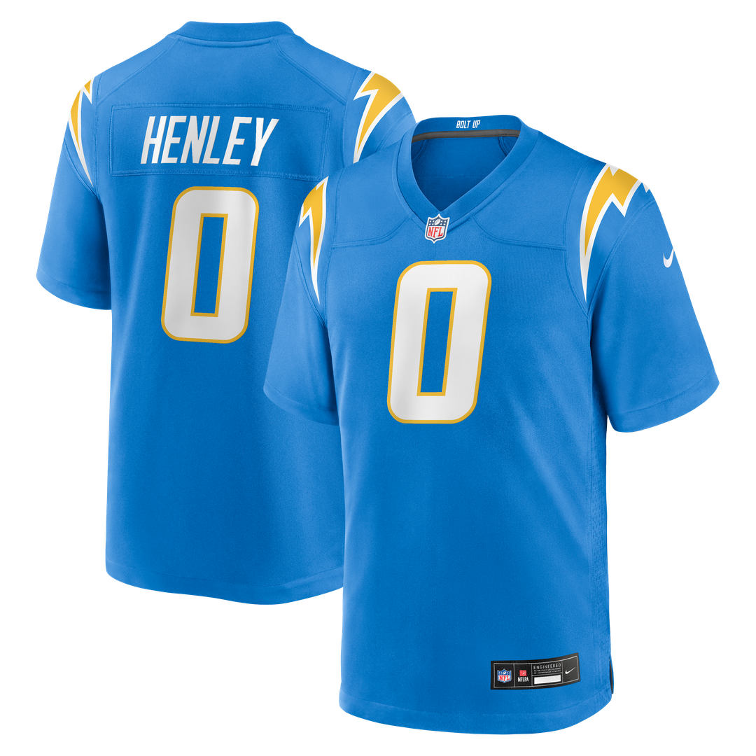 Los Angeles Chargers Daiyan Henley Nike Powder Blue Team Game Jersey product image 1, provided for visual reference and