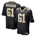 New Orleans Saints Drew Desjarlais Nike Black Game Player Jersey product image 1, provided for visual reference and product