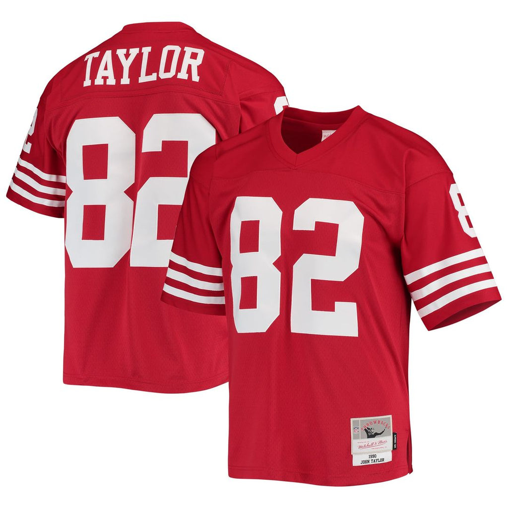 San Francisco 49ers John Taylor Mitchell & Ness Scarlet Legacy Replica Jersey product image 1, provided for visual reference