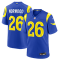 Los Angeles Rams Drey Norwood Nike Royal Game Jersey product image 1, provided for visual reference and product detail review
