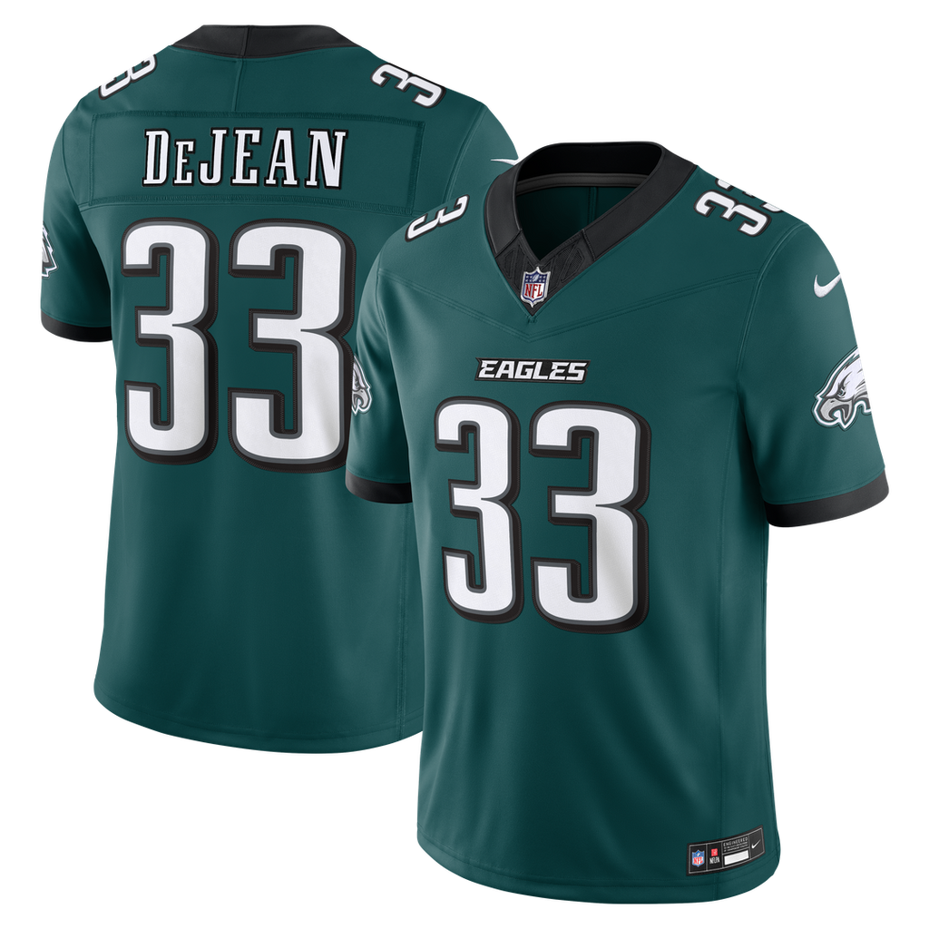 Philadelphia Eagles Cooper DeJean Nike Midnight Green Team Vapor F.U.S.E. Stitched Limited Jersey product image 1, provided