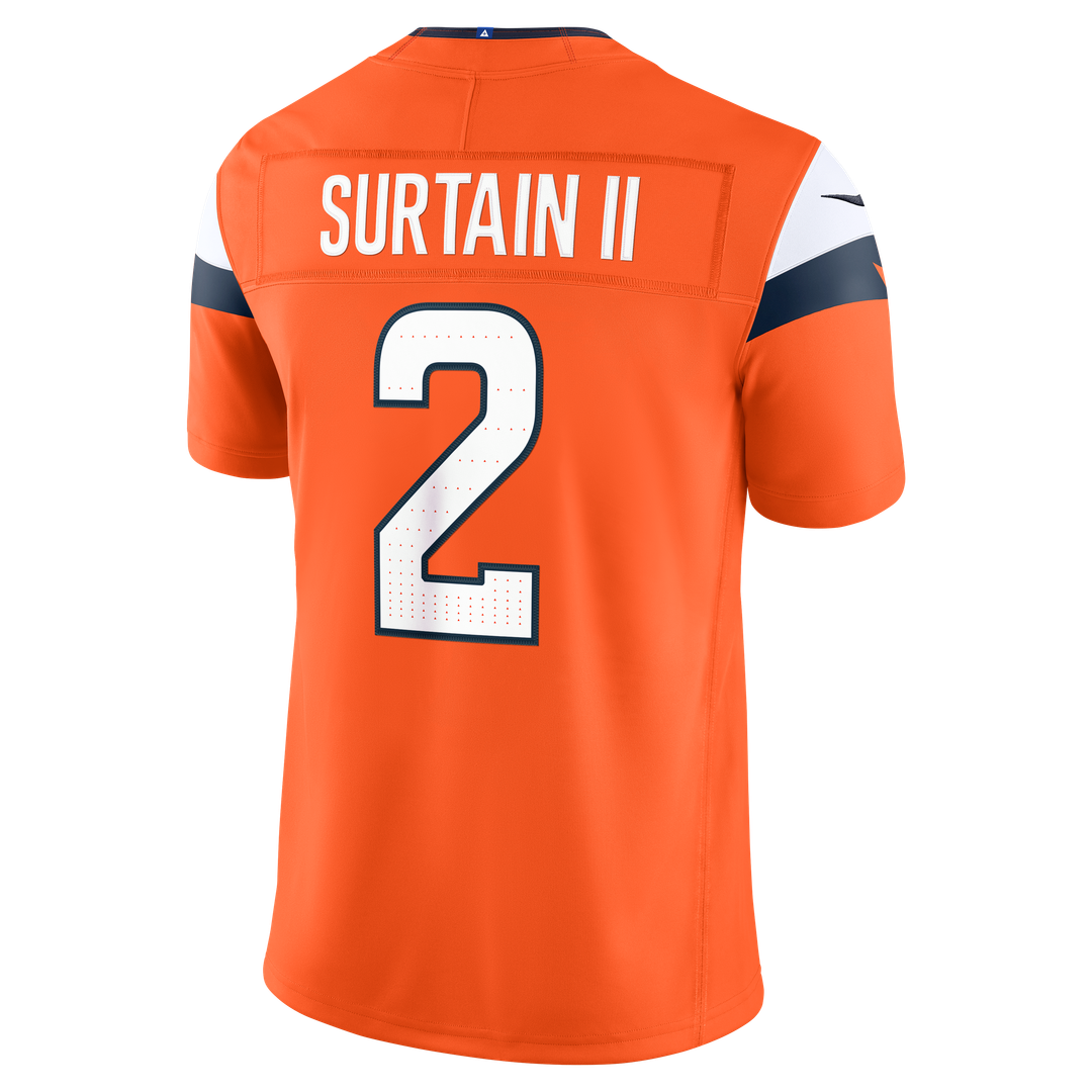 Denver Broncos Pat Surtain II Nike White Vapor F.U.S.E. Stitched Limited Jersey product image 13, provided for visual