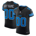 Detroit Lions Nike Black Alternate Vapor F.U.S.E. Elite Custom Jersey product image 1, provided for visual reference and