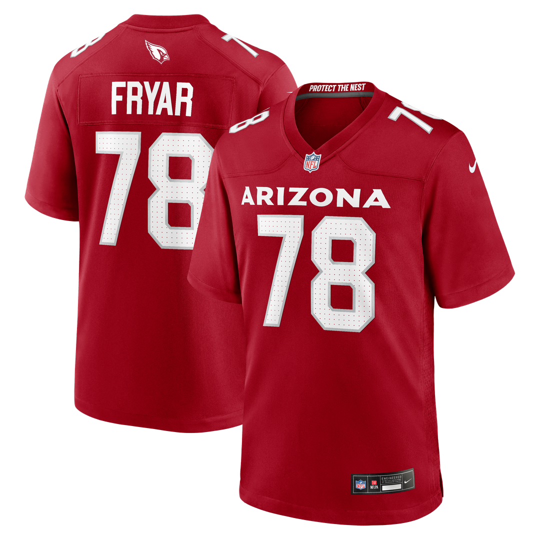 Arizona Cardinals Josh Fryar Nike Cardinal Team Game Jersey product image 1, provided for visual reference and product
