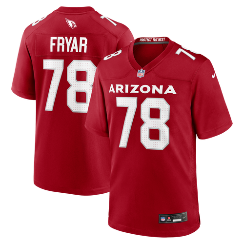 Arizona Cardinals Josh Fryar Nike Cardinal Team Game Jersey product image 1, provided for visual reference and product
