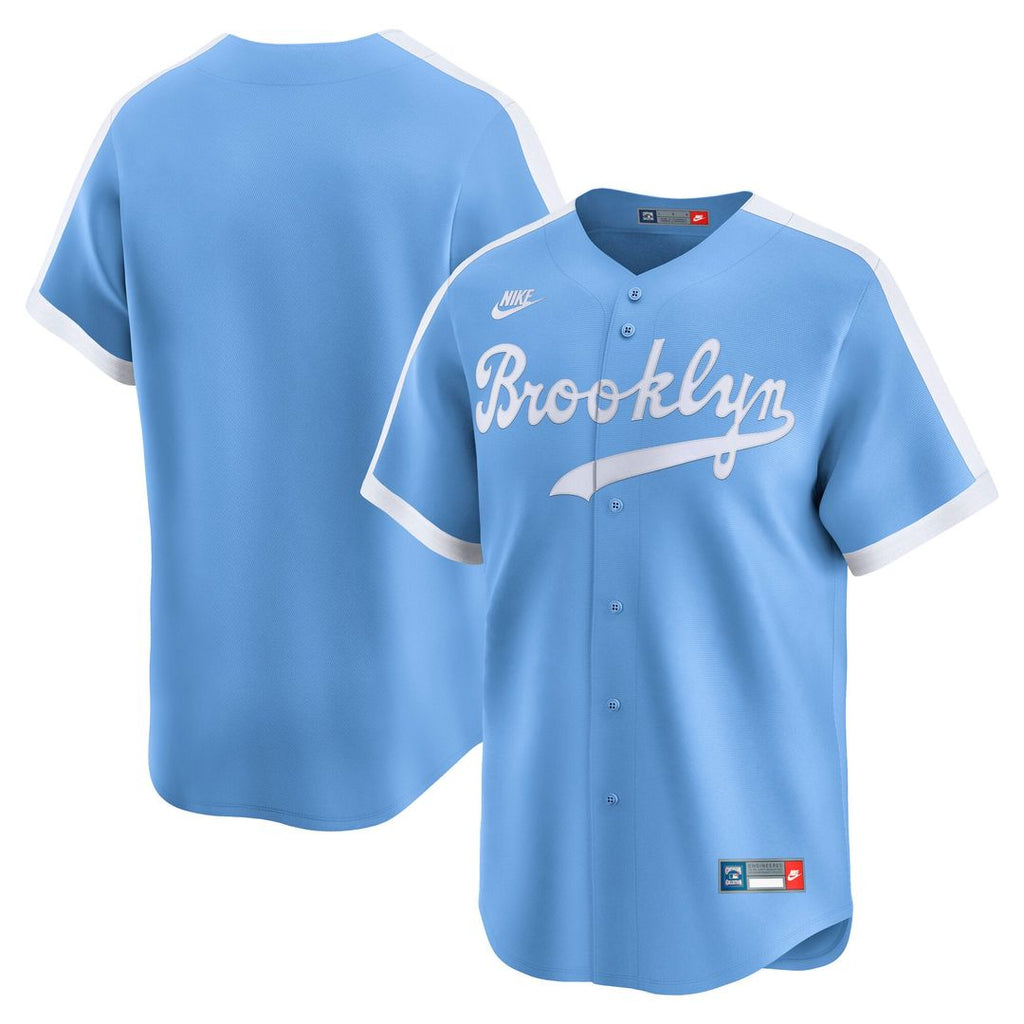 Brooklyn Dodgers Nike Light Blue Cooperstown Collection Limited Jersey product image 1, provided for visual reference and